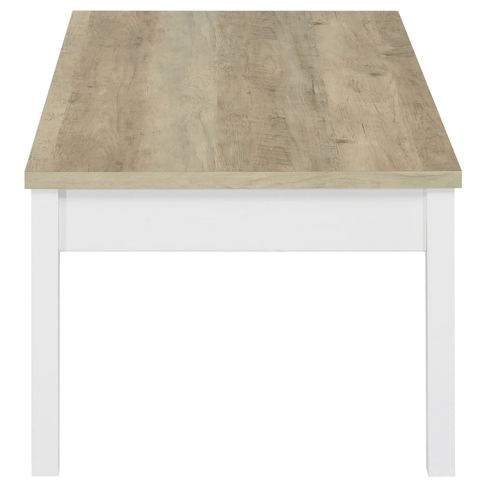 Quintara - 3 Piece Coffee Table Set - Natural / White