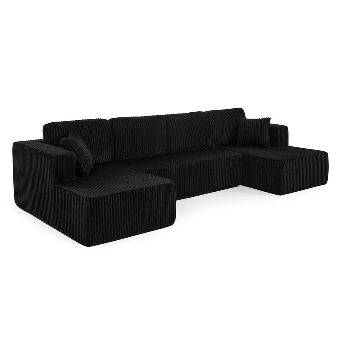 Modern Minimalist U - Shape Modular Sectional Sofa