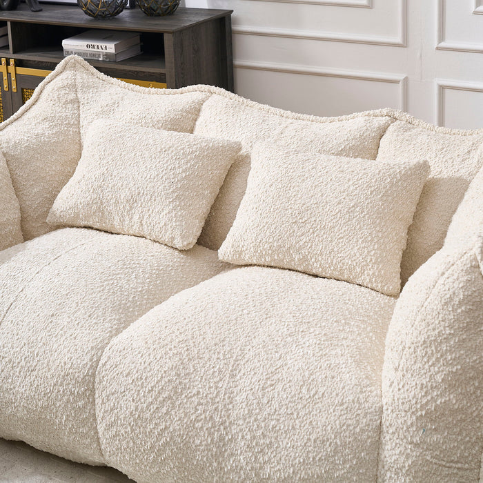 Comfortable Dual Beanbag Chair With High Resilience Foam Core For 2 People