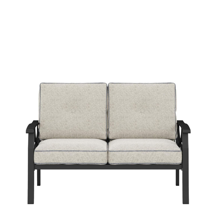 All Weather Loveseat 2 Seats Sofa With Cushions - Light Khaki / Beige