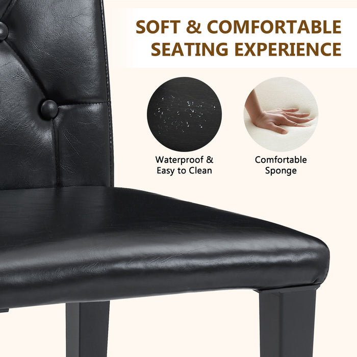 Dining Chairs With Ergonomic Buckle Backrest For Family Dining Rooms