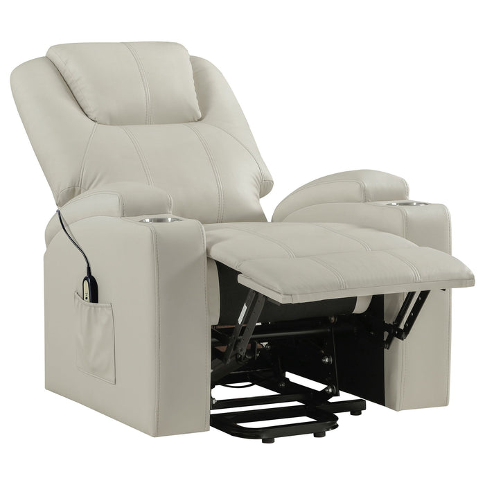 Macklin - Power Lift Massage Recliner With Heat And Dual Cupholders