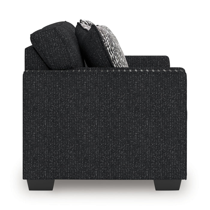 Jasmine Peaks - Loveseat - Coal