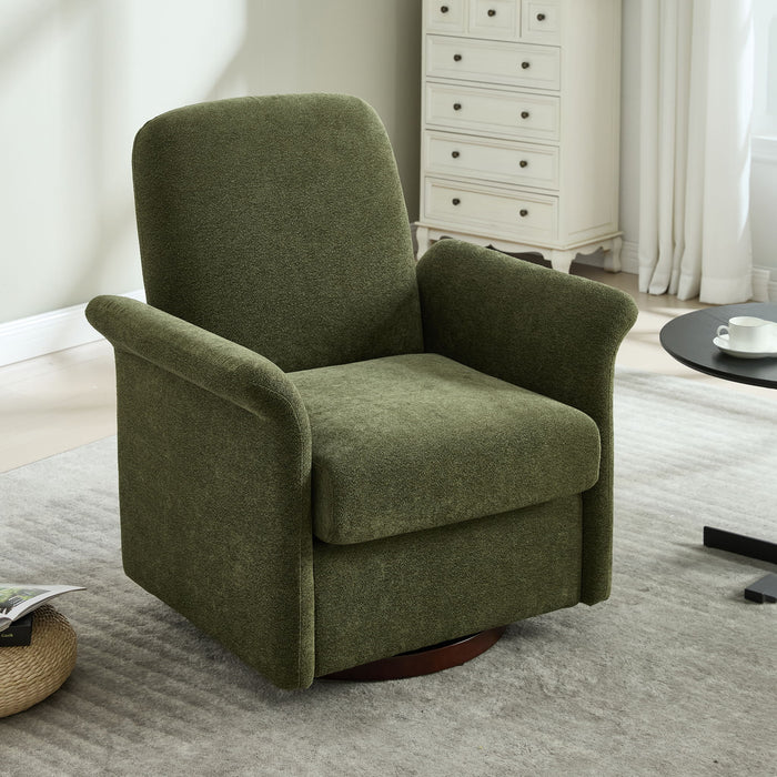 Modern Swivel Barrel Accent Chair With Base