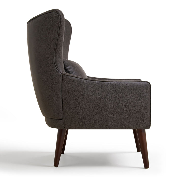 Leisure Chair With Curved Backrest