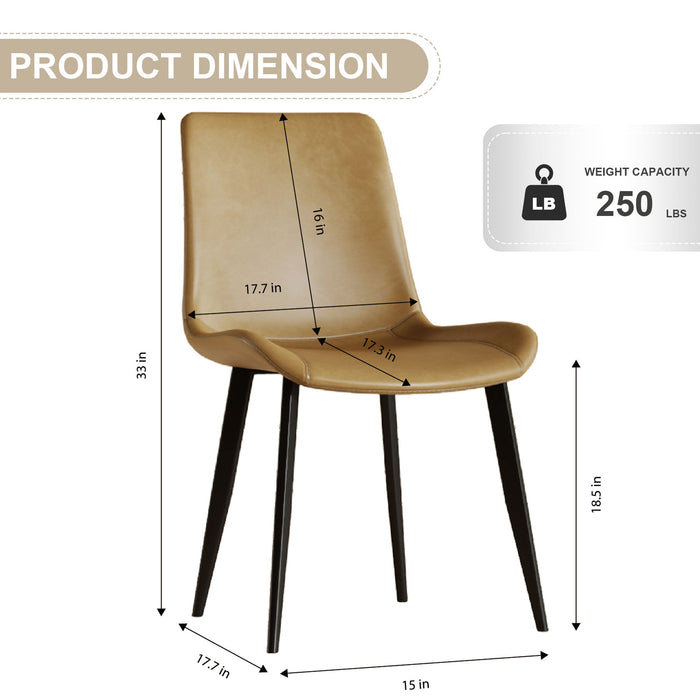 Modern Dining Chair With Carbon Steel Legs