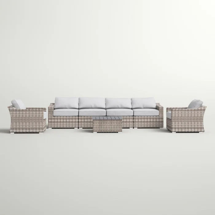 Stylish Sofa Seating Group With Cushions Perfect For Outdoor Gatherings