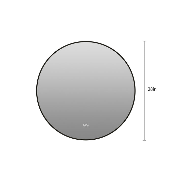 Round Framed Dimmable ED Bathroom Mirror With Anti Fog