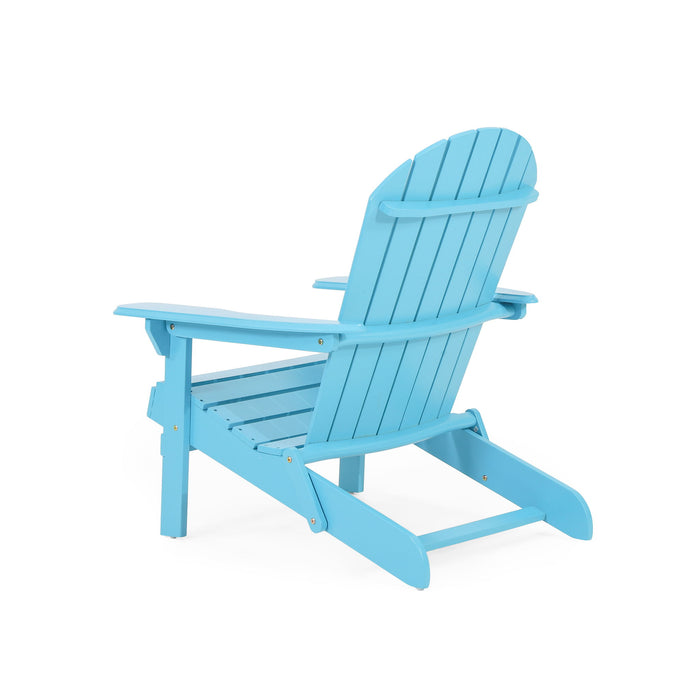 Malibu Transitional Adirondack Chair With Foldable Design - Blue