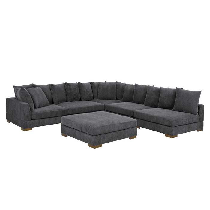 Large Seating Modular Sleeper Sectional - Dark Gray