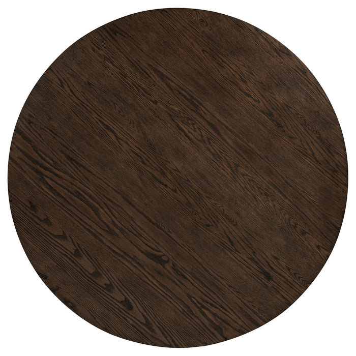 Ridgewell 5-piece Round Pedestal Dining Set Dark Oak