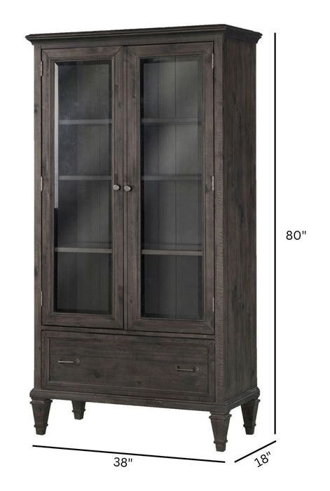 Sutton Place - Door Bookcase - Weathered Charcoal