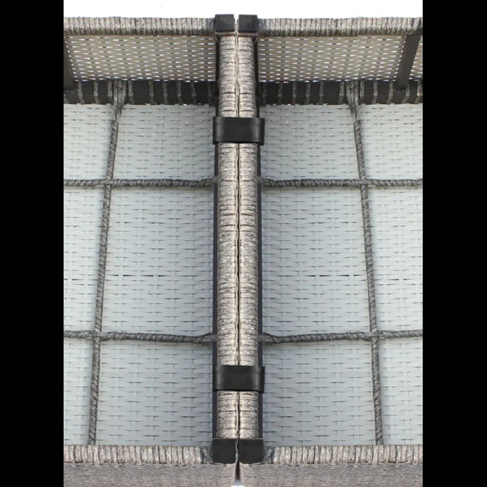 Wicker Sectional Sofa With Cushions And Table