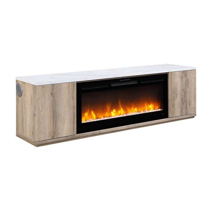 Mason - Entertainment Unit With Bluetooth Speaker And LED Lighting - Natural