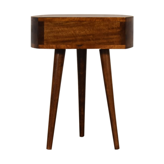 Semi Circle Nightstand - Chestnut