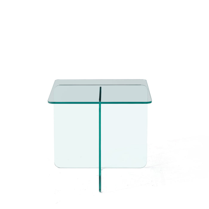 Modern Transparent Tempered Glass Sidetable