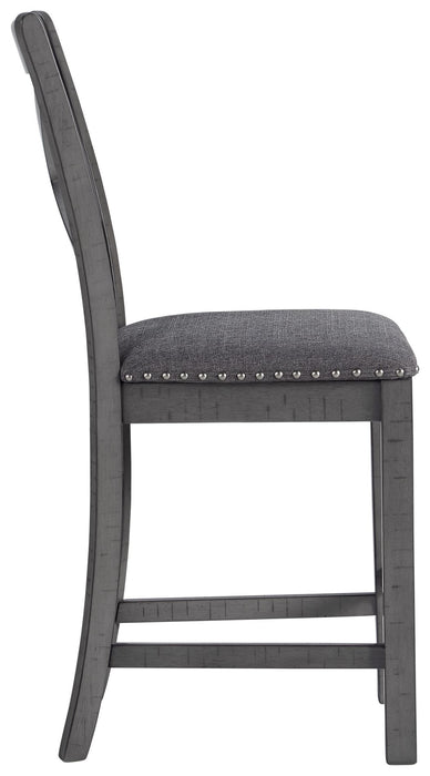 Myshanna - Upholstered Barstool (Set of 2) - Gray