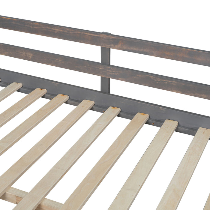 Loft Bed With U-Shaped Desk, Drawers, And Storage Shelves