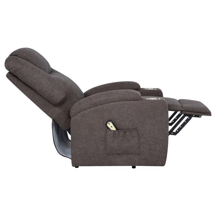 Louie - Chenille Upholstered Power Lift Massage Chair