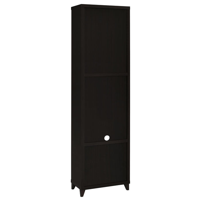 Media Tower With And Drawer With Adjustable Shelves Handles - Brown