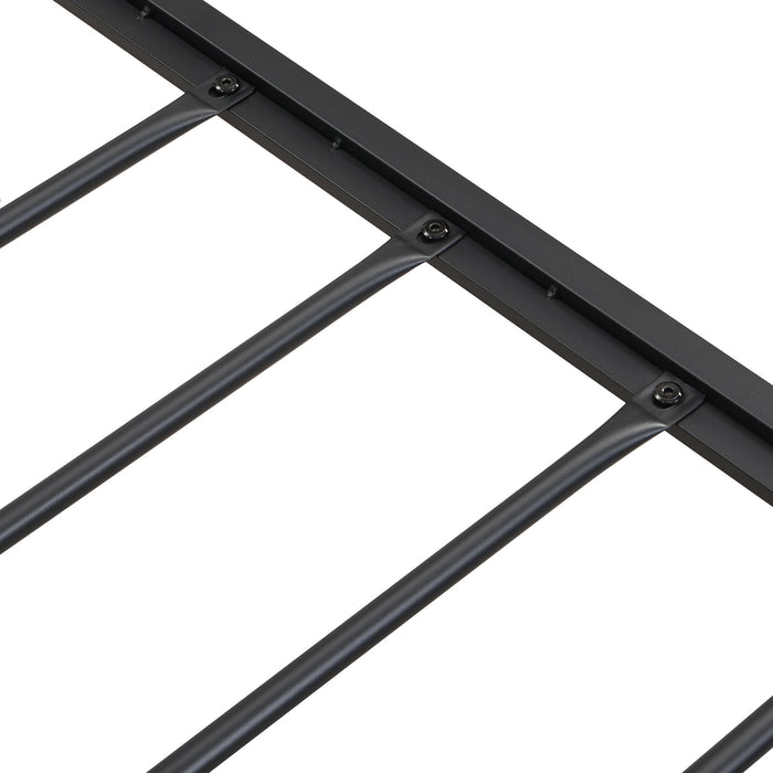 Modern Platform Bed Frame With Upholstered Storage Headboard, USB Ports