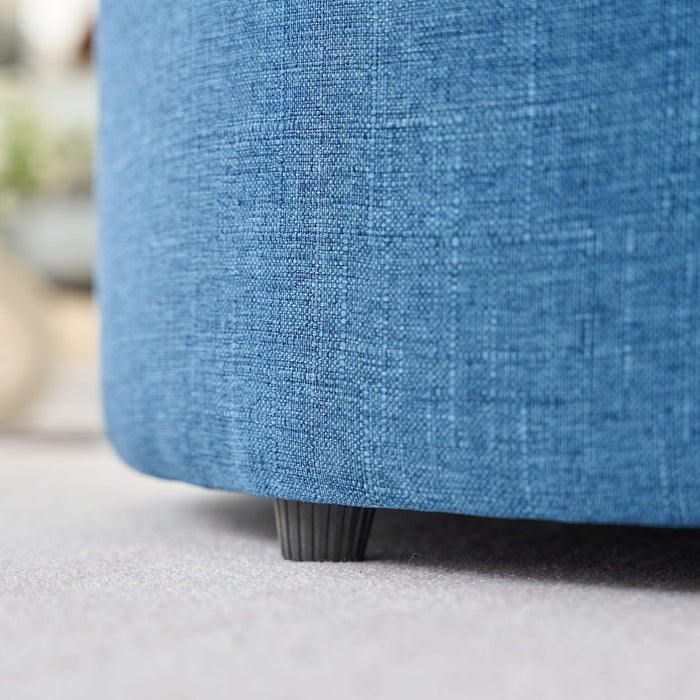 Nesting Ottomans, Round Coffee Table & Bench With Tray (Set of 2)