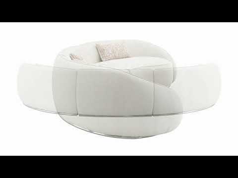 Sahara - Sectional Sofa With 3 Pillows - Beige Boucle