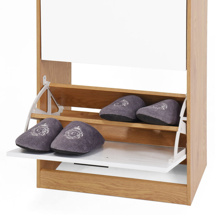 Modern Freestanding Shoe Storage Cabinet With 3 Flip Drawers