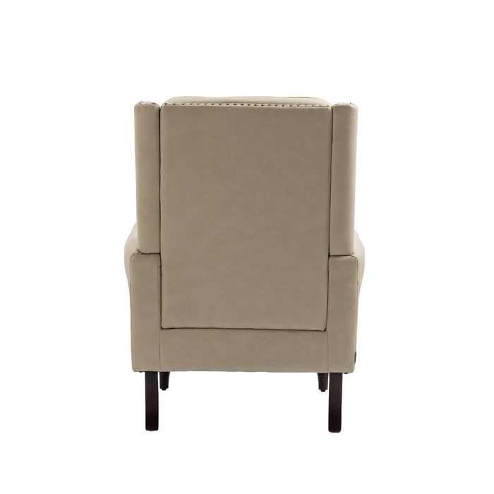 Modern Accent Armchair With Sturdy Wood Legs
