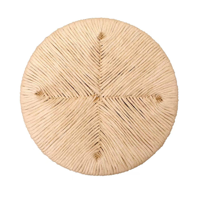 Boho Style Handwoven Paper Rope Counter Stools (Set of 2)