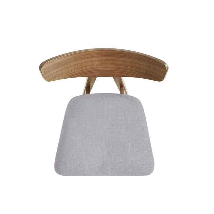 Mid Century Modern Counter Stool With V Shape Frame And Upholstered Seating