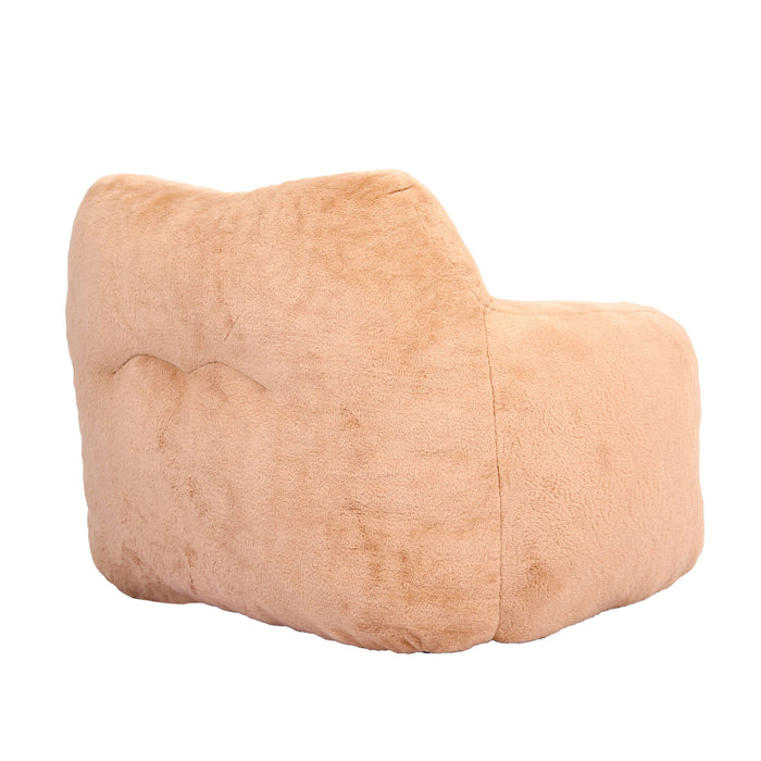 Beanbag Sofa Chair With Armrests Stuffed High Density Foam