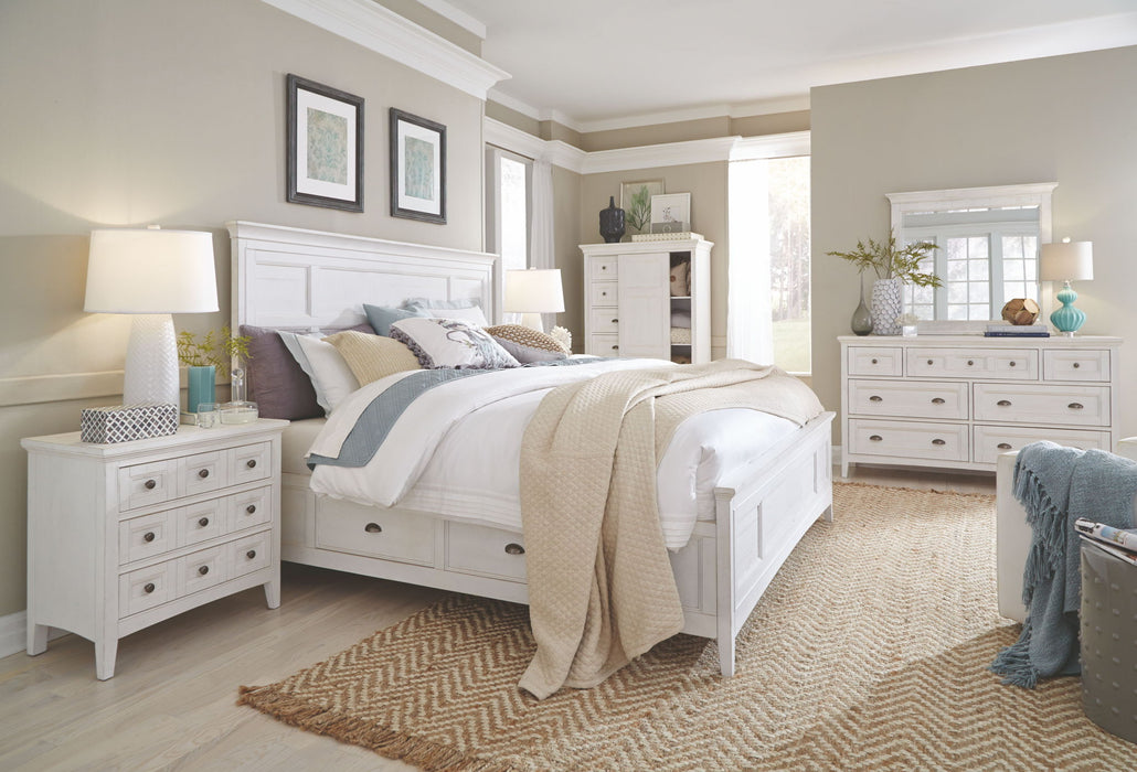 Heron Cove - Complete Panel Bed With Storage Rails