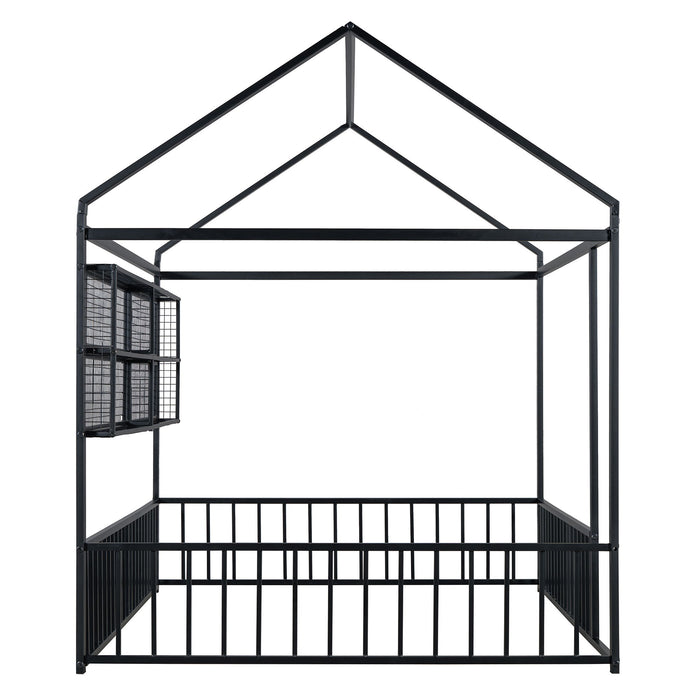 House Frame With Fence And Shelves