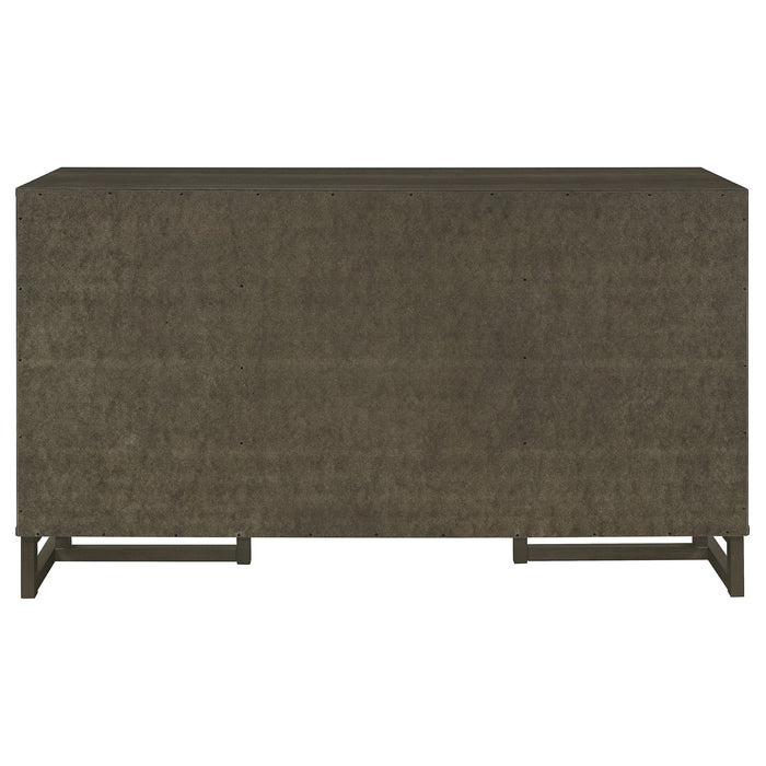 Glenmoor - 3 Drawer Server With 2 Cabinets - Dark Gray