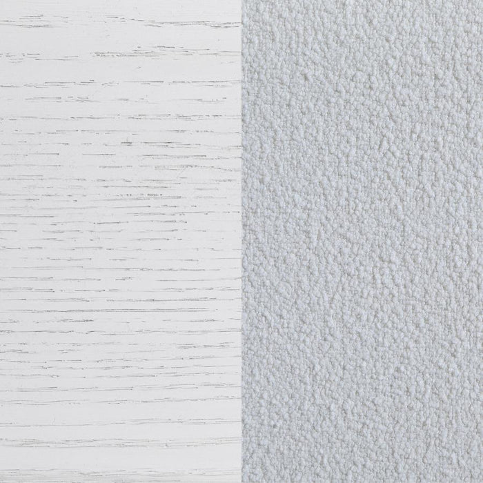 Marielle - Eastern King Headboard Panel Bed - Distressed White