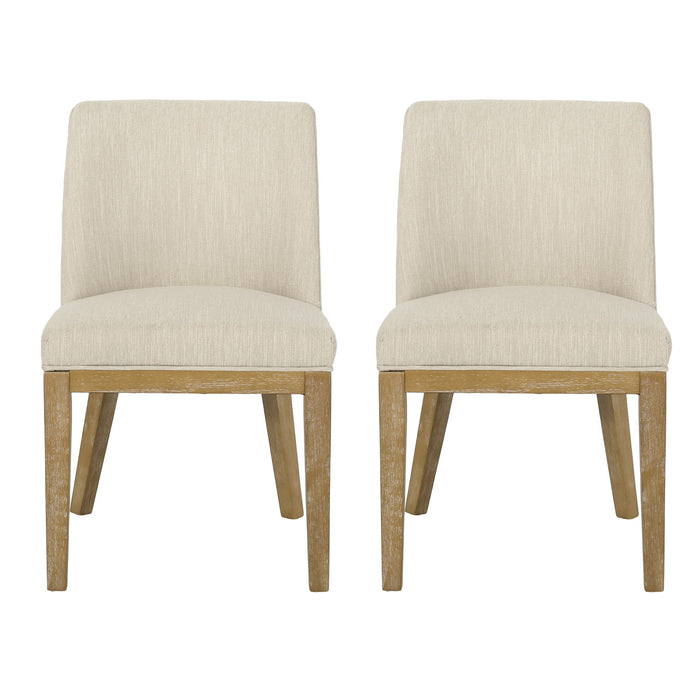 Modern Dining Chair With Durable Fabric Upholstery And Sturdy Wooden Frame (Set of 2)