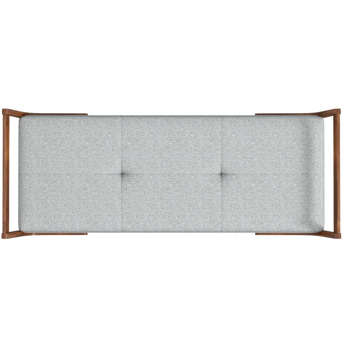 Cora - Mid-Century Modern Gray Bench - Gray