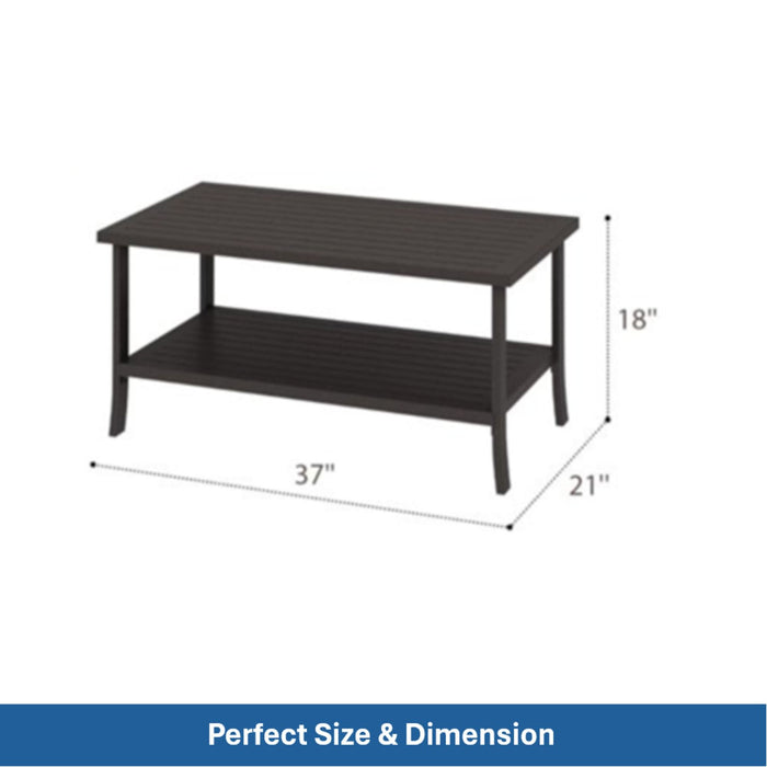 Patio Furniture Set With Coffee Table And Cushions For Backyard