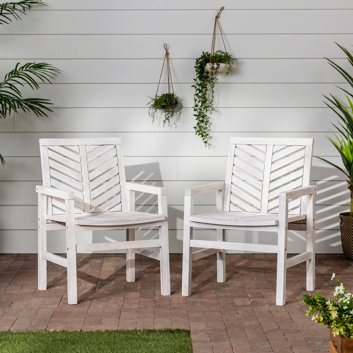 Modern 2 Piece Chevron Patio Chairs