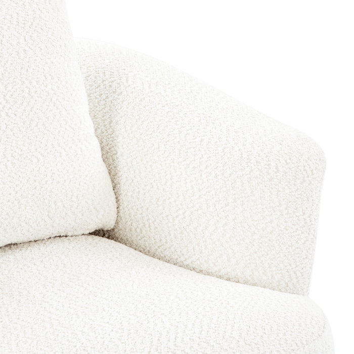 360° Swivel Barrel Sofa Chair With Throw Pillow, Chenille Upholstered Accent Chair