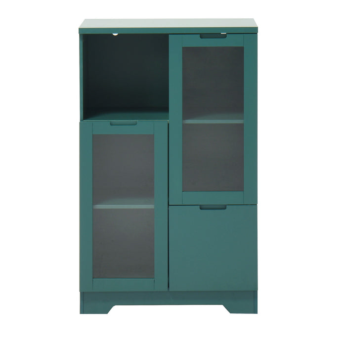 Modern Cabinet With Glass Doors And Drawer