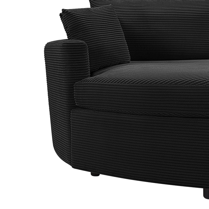 Oversized Double Chaise Lounge Sofa With USB Ports
