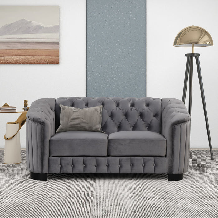 Upholstered 3 Piece Sofa Set With Legs