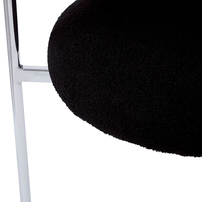 Contemporary Upholstered Armchair Dining Chairs With Metal Legs (Set of 2)