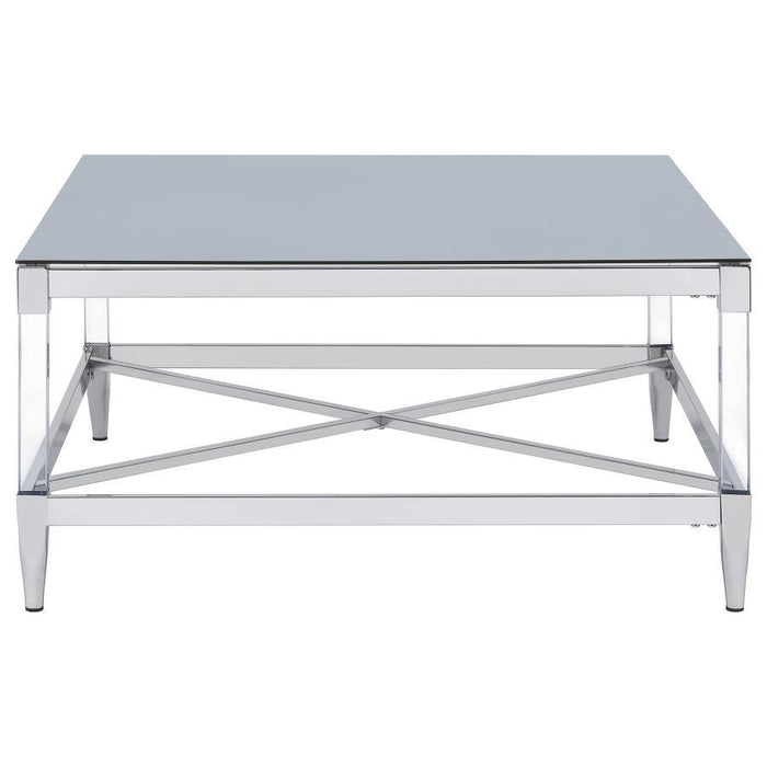 Lindley - Square Tempered Mirror Acrylic Table