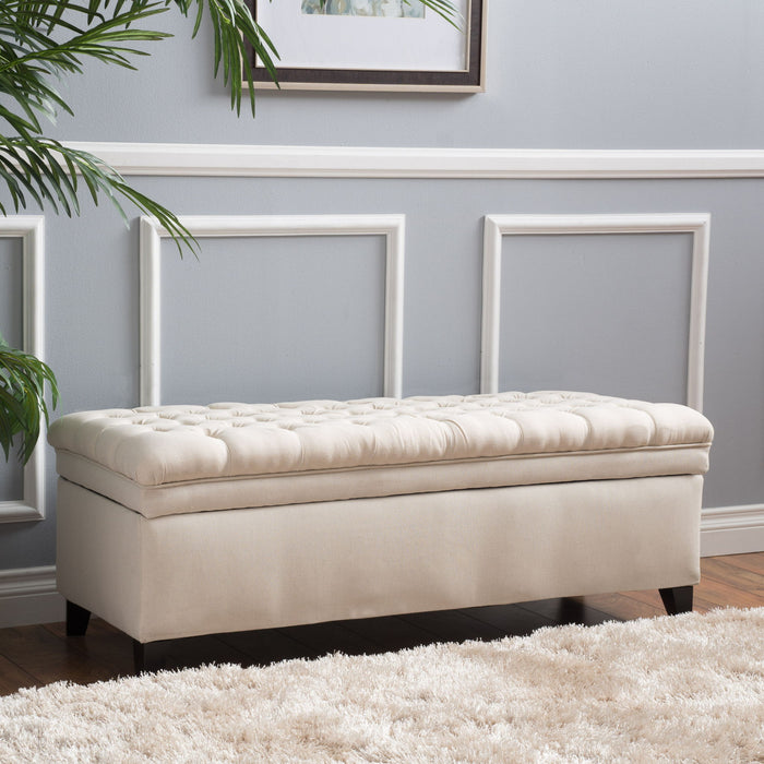 Juliana - Storage Ottoman With Birch Legs
