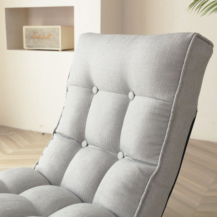 Lazy Sofa Balcony Leisure Chair Bedroom Sofa Chair Foldable Reclining Chair Leisure Single Sofa Functional Chair - Cement Gray