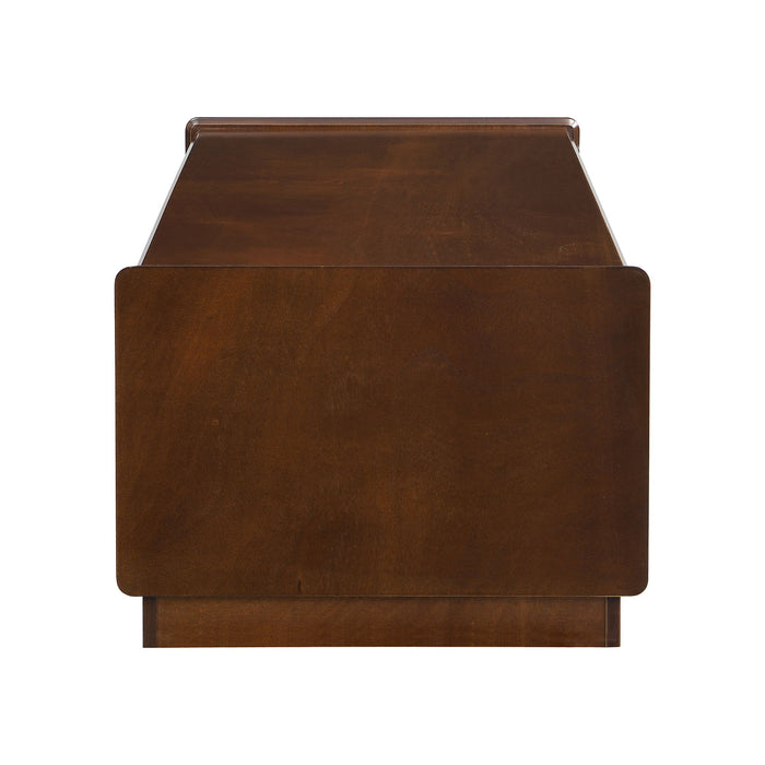 Modern Rectangle Coffee Table With 4 Drawers And 2 Display Shelves