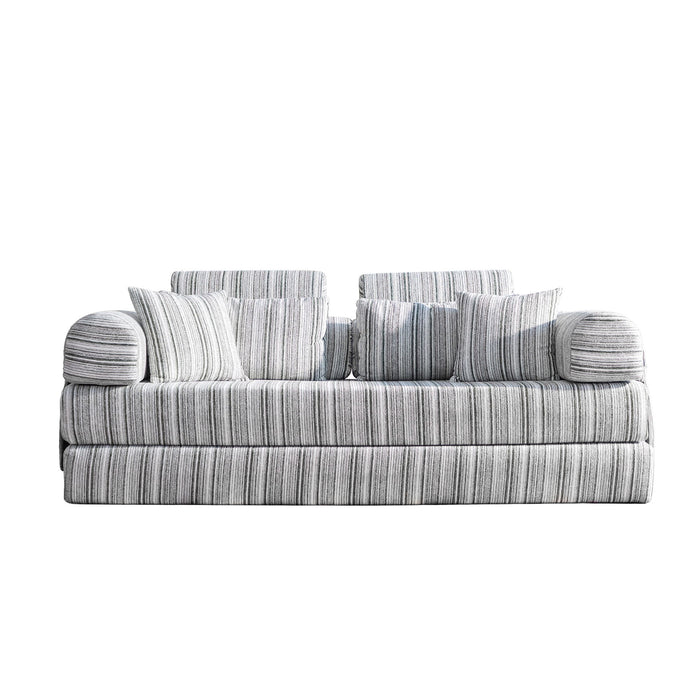 Convertible Sleeper Sofa Bed With High Density Compressed Sponge, Upholstered Couch For Living Room